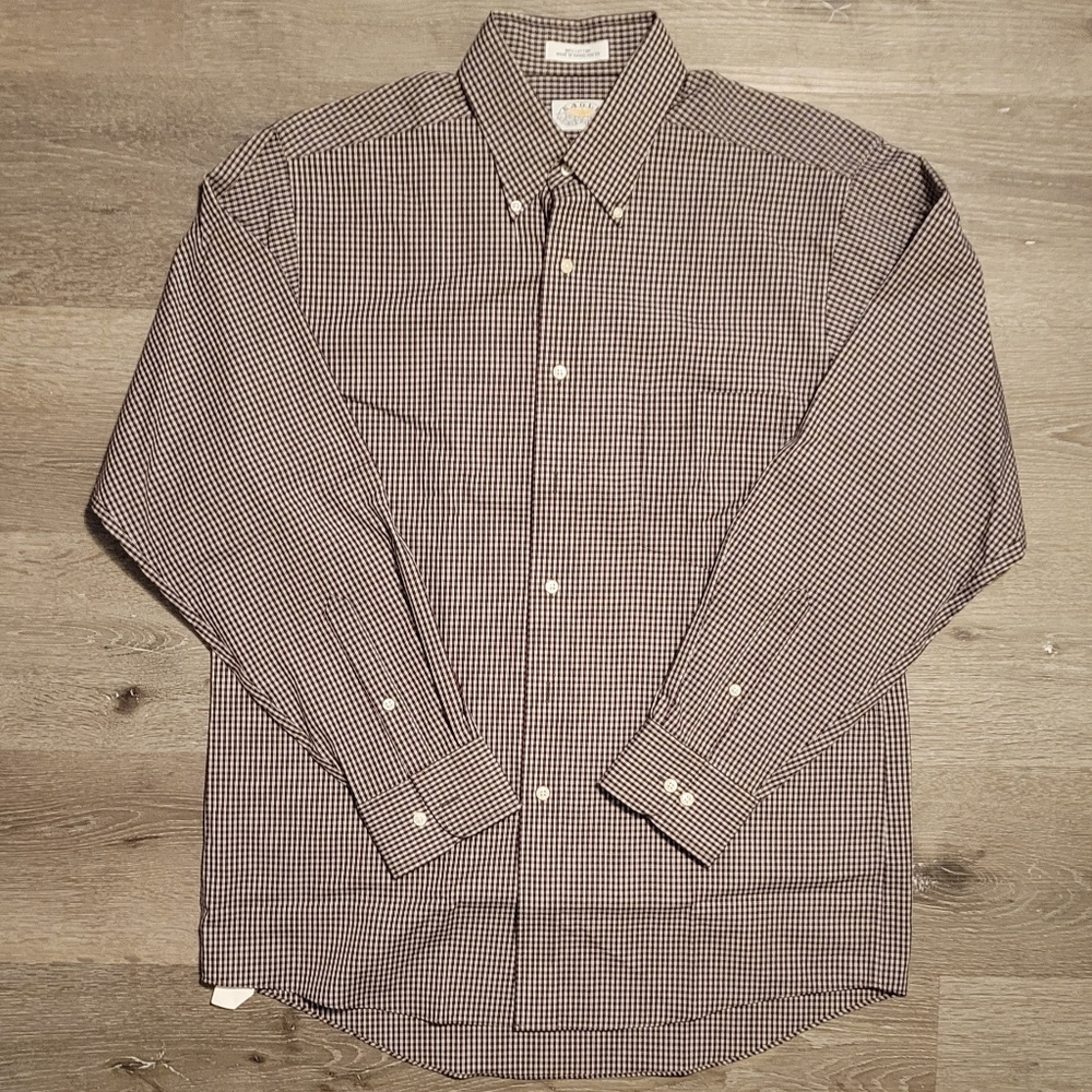 Men's Check Pattern Dress Shirt 16/34-35